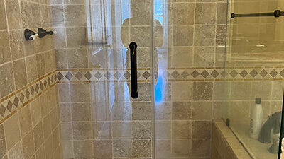 Clean and sealed shower tiles in Manhattan Beach, showcasing professional tile cleaning and sealing services.